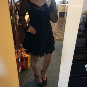Black lace Free people dress